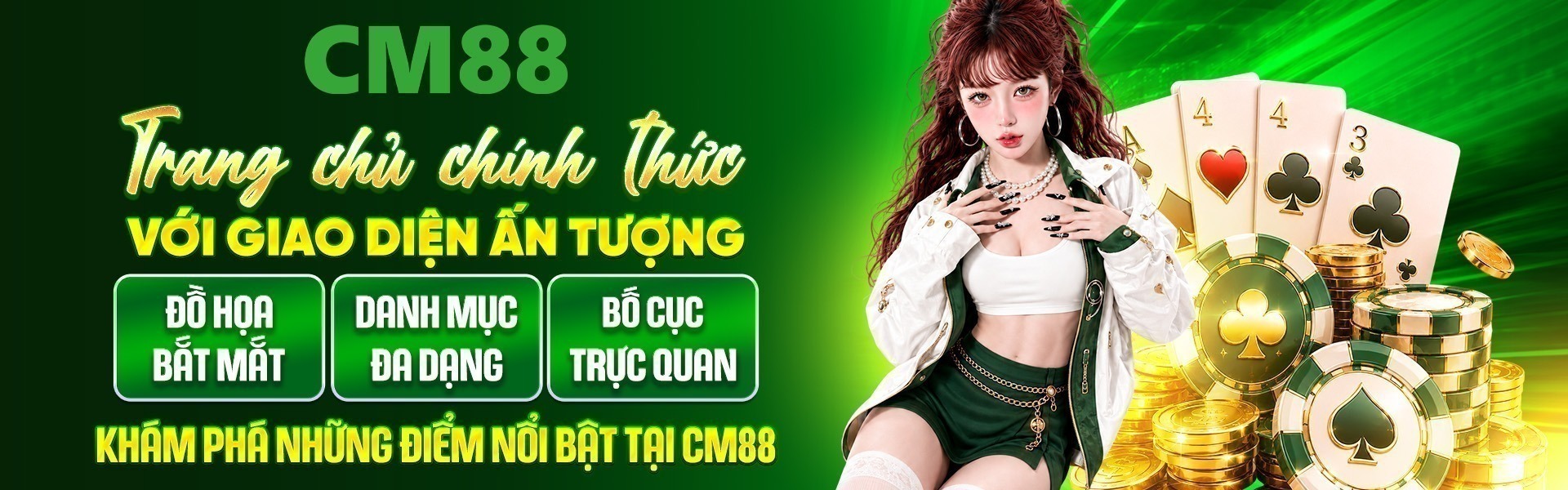 3. Hệ thống sảnh casino tại CM88 được đổi mới với nhiều phong cách hấp dẫn, đáp ứng nhu cầu của đông đảo người chơi.